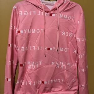 Tommy Hilfiger Set if 2 Pink Logo-Print Hoodie and Paints Set size Small NWOT